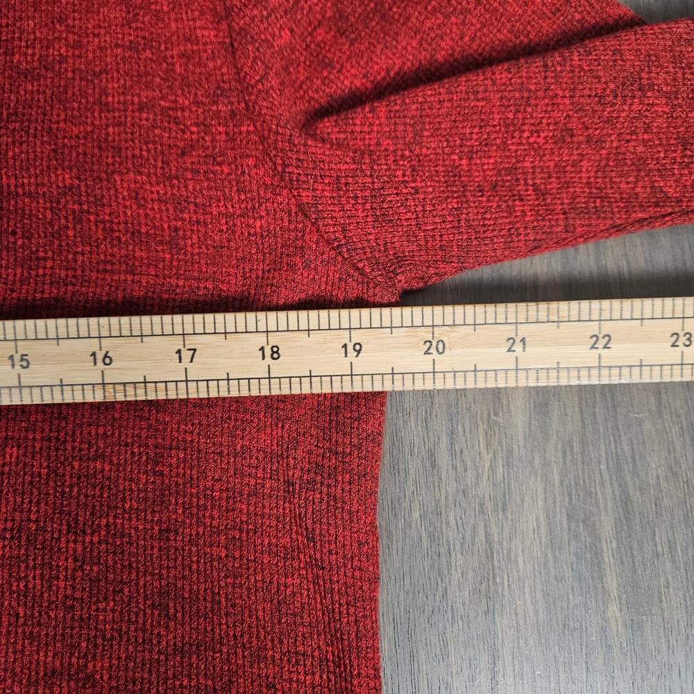 Ecko Unltd Mens M Thermal Knit Shirt Waffle Crewneck Long Sleeve Red Streetwear - Picture 7 of 9